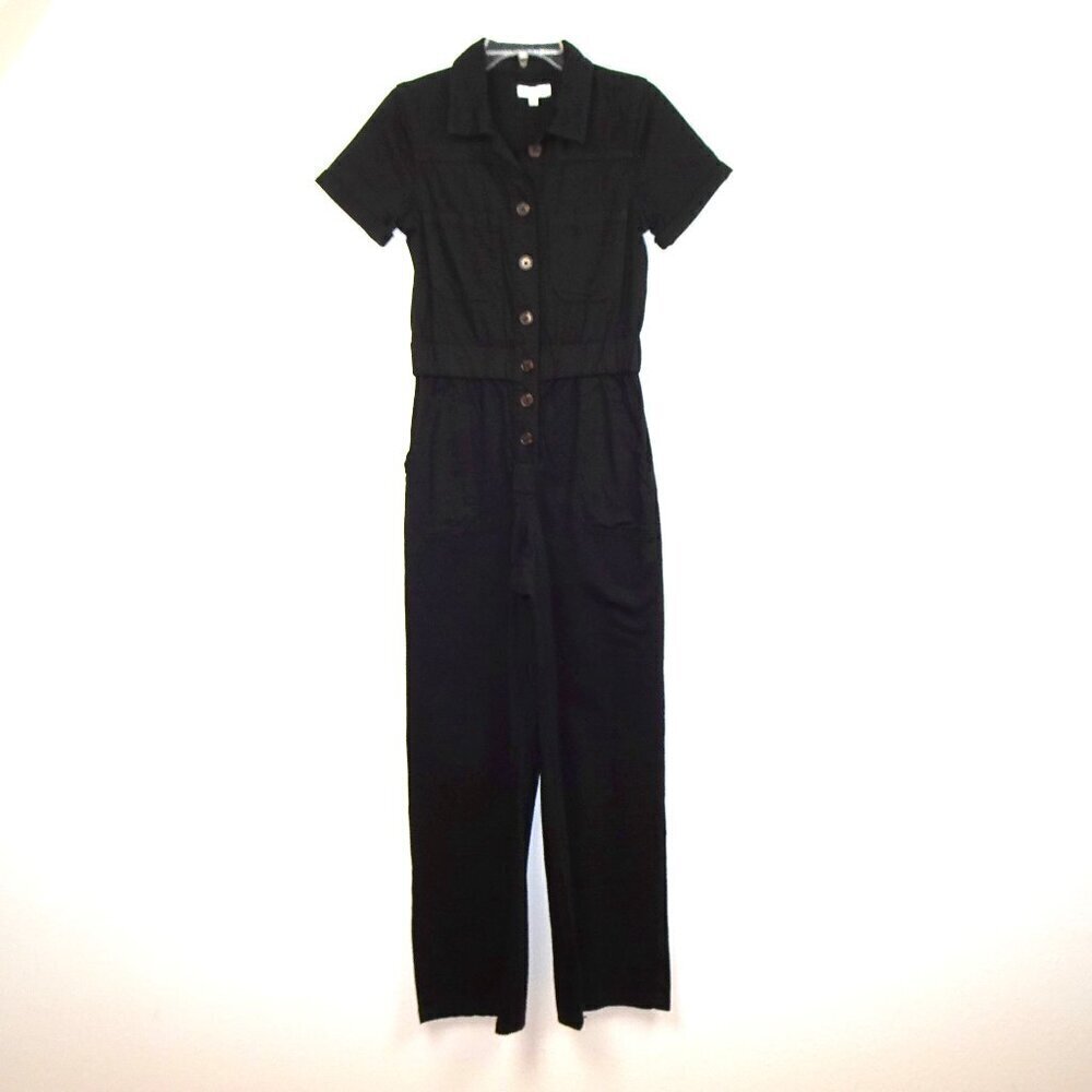 Gianni Bini Jumpsuit Women's Size XS Black Cotton One Piece Coveralls